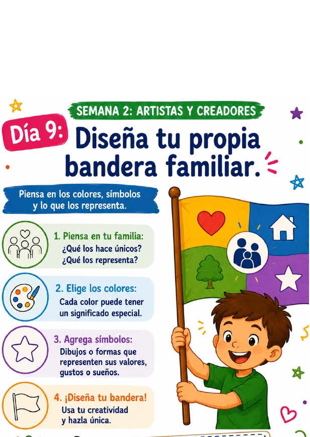 Ejemplo de actividad: diseña tu propia bandera familiar