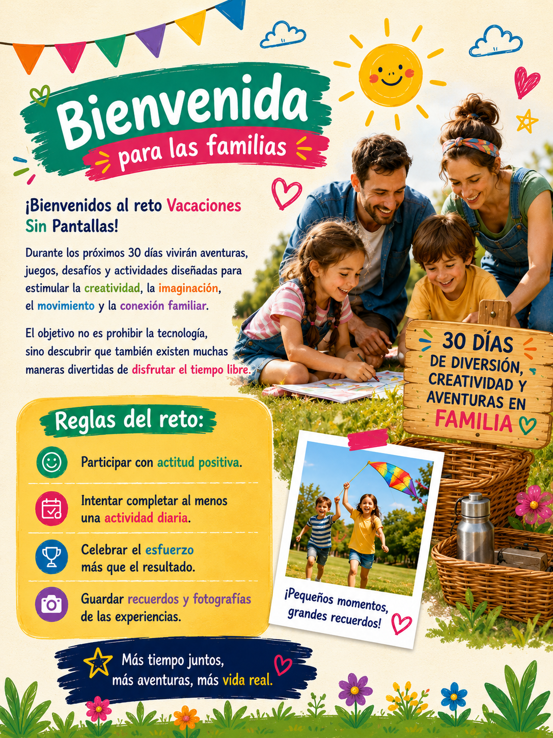Lámina de bienvenida para las familias